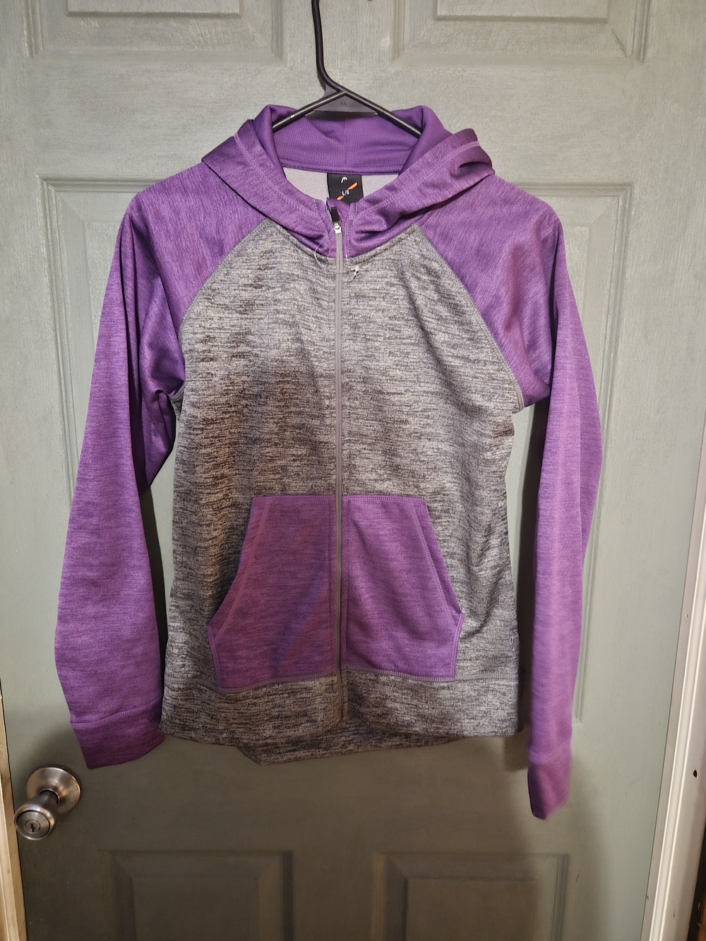 Head Girls Purple and Gray Full-Zip Hooded Jacket